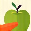 Icona di una mela e una carota, rappresentando la nutrizione.