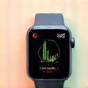 Icona di uno smartwatch con un battito cardiaco, rappresentando il tech wellness.