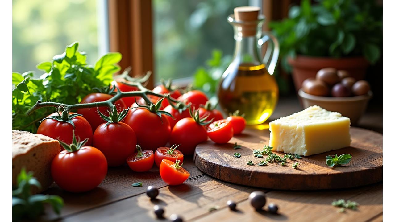Cesto di verdure fresche e colorate su un tagliere, simboleggiando una nutrizione sana e abbondante.