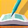 Icona di un blog con articoli e una penna