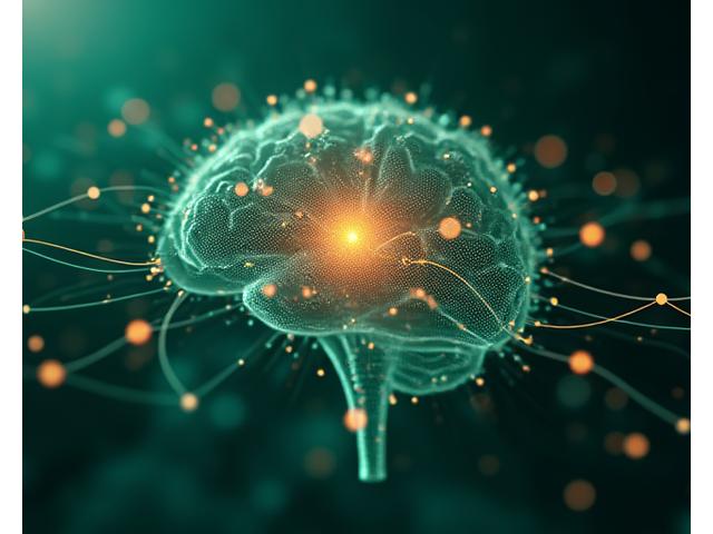 Visualizzazione astratta di intelligenza artificiale che analizza dati di salute con grafici e icone di benessere.