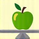 Icona di una mela con una bilancia per il tracker nutrizionale.