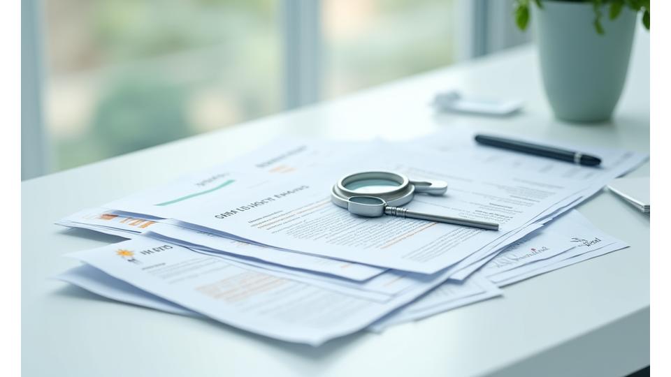 Concetto astratto di documenti legali con icone user-friendly