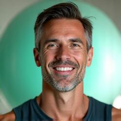 Ritratto professionale di Luca Bianchi, istruttore di yoga